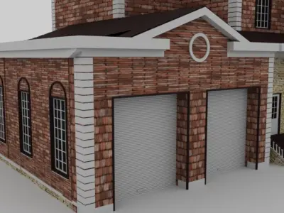 House 3D model  Low-poly 3D model