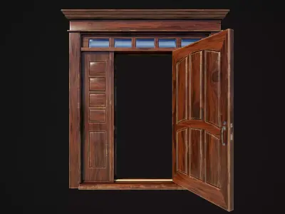 Hinged door 01 3D model