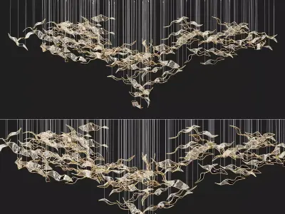 Contour Chandelier Sanssoucilighting 3D model