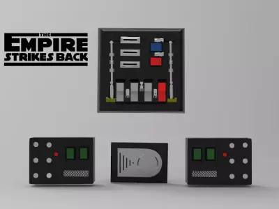 Darth Vader Chest box belt box  Armor ESB  STL file for 3d print 3D model