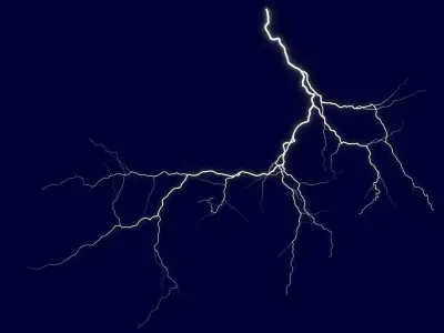Realistic 3D Lightning CA-03 Low-poly 3D model