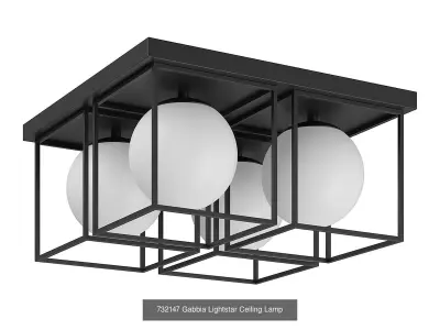 732 Gabbia Lightstar Collection of Loft Lamps 3D Model Pack