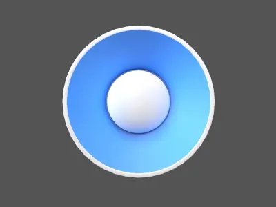 Sound Speaker Icon v1 004 Low-poly 3D model