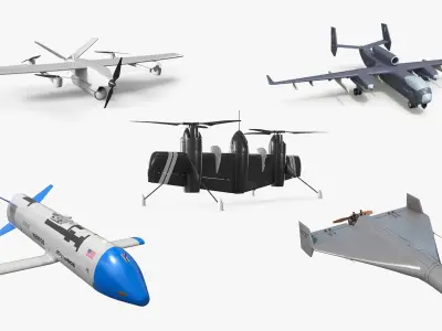  UAV Rigged for Maya Collection 