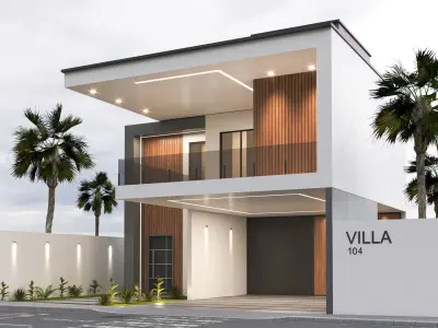 Villa house design duplex 104 3D model