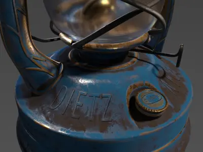 Little Wizard Oil Lantern 8K Low-poly 3D model