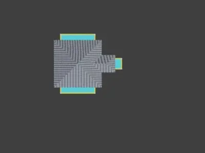 Stylish City Building Low-poly 3D model