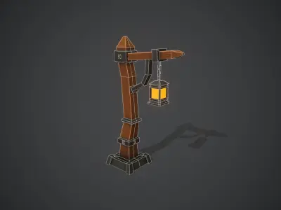 Stylized Lamp Low-poly 3D model