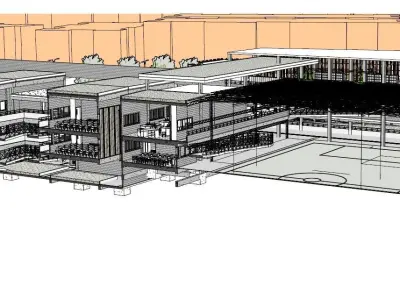 EDUCATIONAL INSTITUTION-Architecture and sheets in model 3D print model