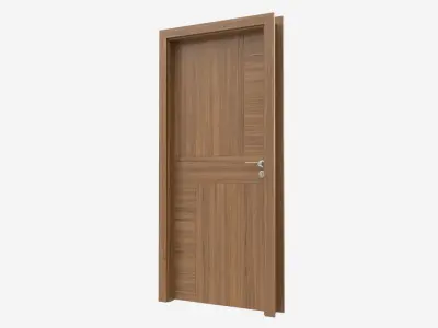 Modern Wooden Interior Door with Furniture 010 3D model
