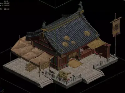 Peach Blossom Island - Drug Store 12 3D model