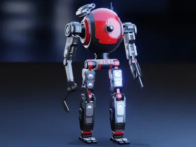 Sci-Fi Combat Robot  3D model