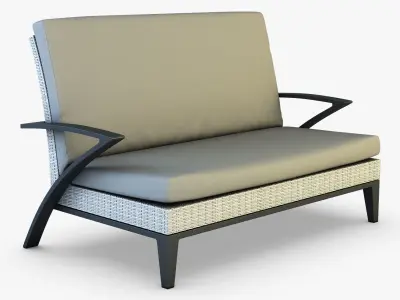 Rexus sofa white 3D model