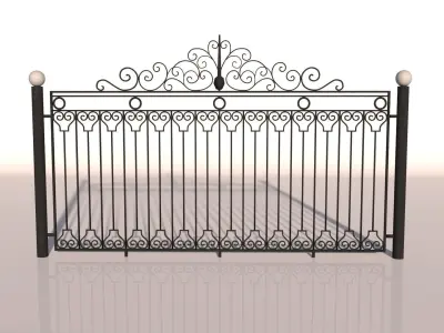 Fence 01 3D model