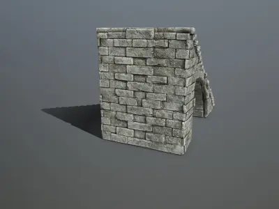 stairs stone staircase Low-poly 3D model