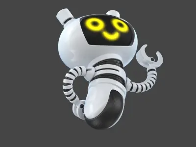  Cute Robot 3D Model Pack – High-Quality Rigged Characters 