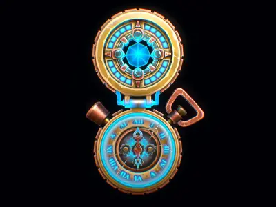 Time Traveling Device Low-poly 3D model