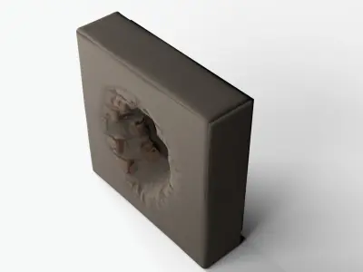 Wall escape hole Low-poly 3D model