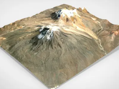 Volcano Tacora Chile Peru 3D model