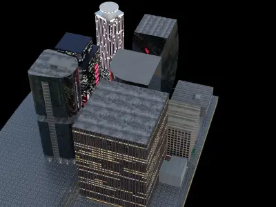 City buildings 3D model