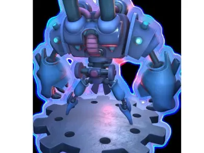 Multi head mecha 3D print model
