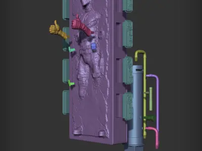Deadpool in Carbonite 3D Printable Sculpture 3D print model