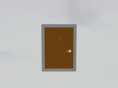 Flat door Free 3D model