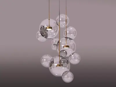 Bolle BLS4 and BLS6 Pendant Lamp 3D model