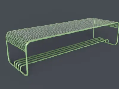 Metal Modern Bench 6 PBR Game Ready Low-poly 3D model