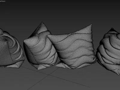 Pillow wavy pillows 3D model