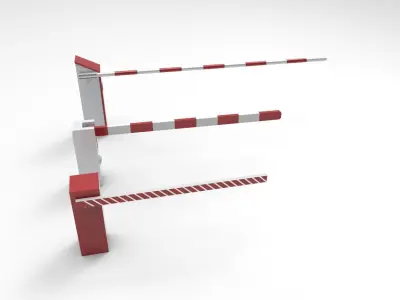 Parking Gate Low-poly 3D model