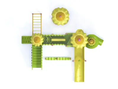 Children large amusement park toys 3D model Low-poly 3D model