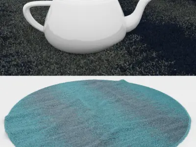 Round Rug Set 253 3D model