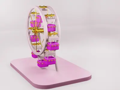 ATRRACTION ferris wheel Low-poly 3D model