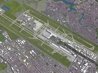 Bogota -  El Dorado Airport - BOG Low-poly 3D model