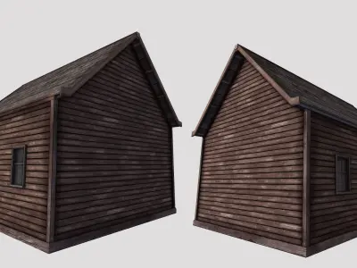 Boston House 04 - Enterable Low-poly 3D model