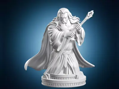 Gandalf The Lord Of The Rings Bust 3D print model