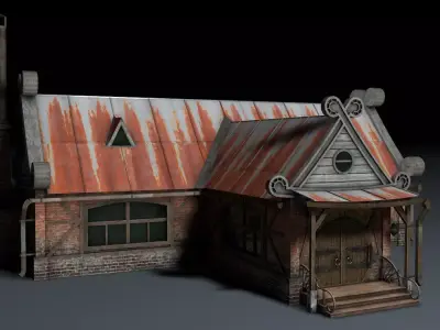 Tavern Low-poly 3D model