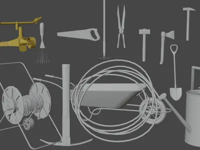 Gardening Tools Pack 3D model