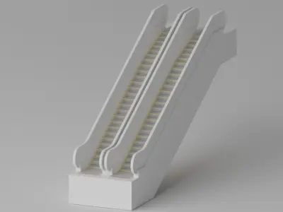 Cartoon Escalator 3D model
