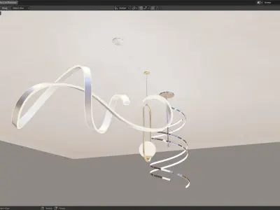Modern lights Low-poly 3D model