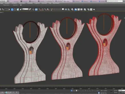 Elven drinking fountain 3D model
