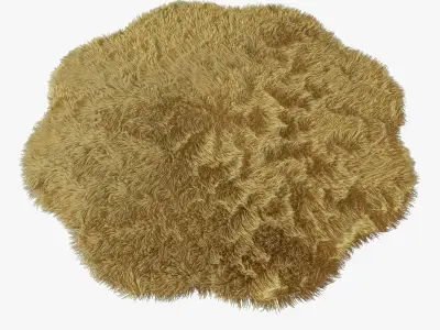 New Zealand sheepskin beige figure 3D model