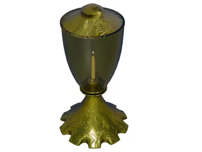 Mystic Candle Holder Stylized  Medieval Environments Low-poly 3D model