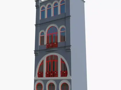 Art nouveau house 3D model