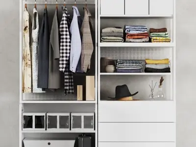 IKEA Ophus Wardrobe 2-Door and 3 Drawers 3D model