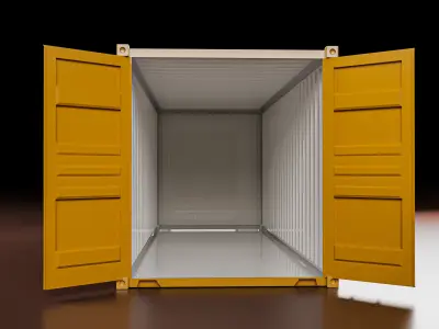 Shipping cargo containers Low-poly 3D model