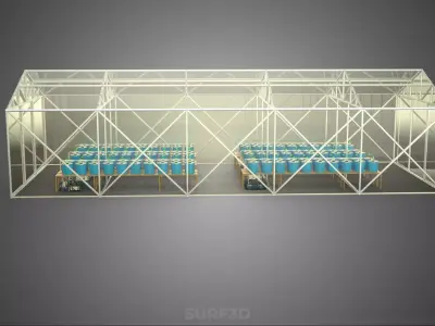 CEA CONTROLLED ENVIRONMENT AGRICULTURE DUTCH BUCKET SYSTEM DBS 3D model