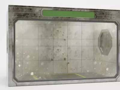 Simulation Room V1 - Dusty and Dirty Environment Low-poly 3D model