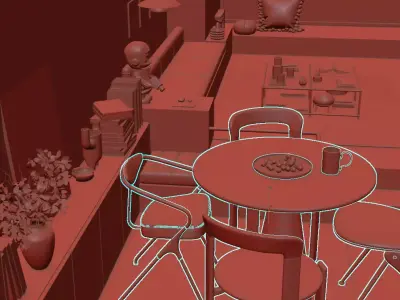 Stockholm Interior scene 3D model